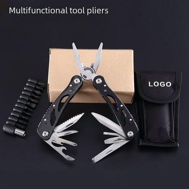 Foldable Multi-Functional Steel Pliers with Sharp Blade - Compact, Durable Hand Tool for Outdoor Camping & Home Use, High-Quality Construction from Yangjiang Hardware, GHQ Silver Finish