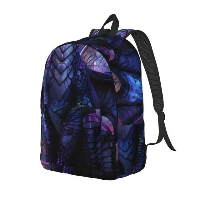Lukts Fantasy Dragon In Cathedral for Sustainable Casual Backpack, Water-Resistant Polyester Canvas Daypack with Laptop Sleeve, Smooth Zipper, Lightweight & Durable Travel Bag-Medium