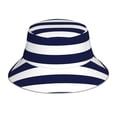 thumbnail image 1 of Balery Navy Blue And White Stripes Sombreros para el sol para hombre y mujer, sombrero de pescador con UPF 50+, 1 of 6
