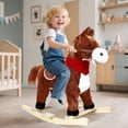 thumbnail image 3 of Yedigre Plush Rocking Horse with Moving Features – Sturdy Wooden Base, Musical Sounds for Ages 1-6, 3 of 9