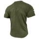 thumbnail image 5 of Ceisia Men's Slim-Fit Henley Neck Slub Cotton Short Sleeve T-Shirt Army Green XXL Gifts, 5 of 7