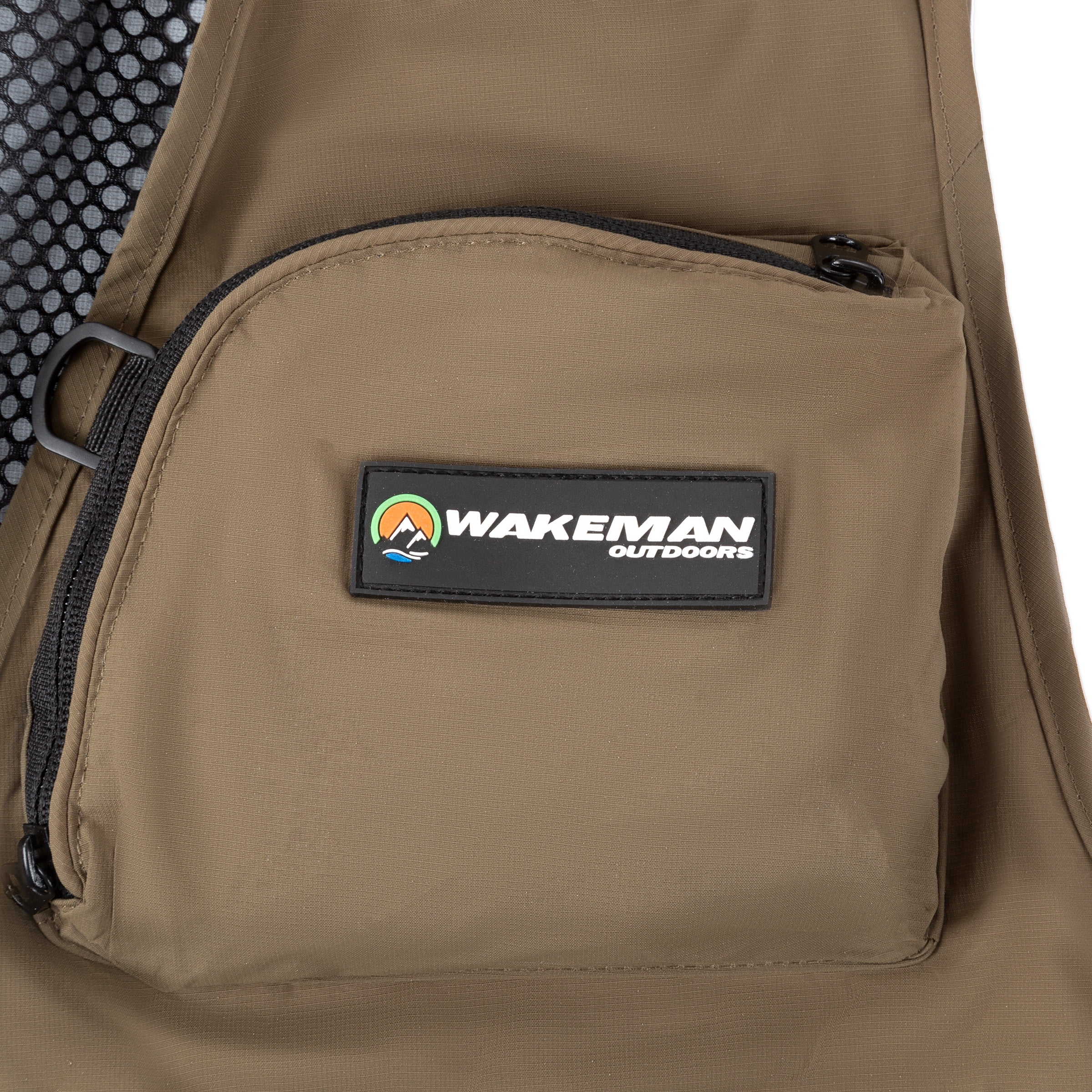 Wakeman Outdoors 12 Pocket Fishing Vest - Lightweight Tackle Equipment Organizer Jacket with 3 D-Rings for Lake, Stream, and Pond Fishing (L/XL)