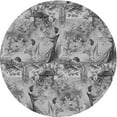 thumbnail image 1 of Ahgly Tapis Rond Lavable en Machine Intérieur Transitionnel Gris Nuage Gris, 8 Pieds Rond, 1 of 7
