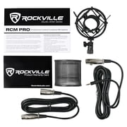 Rockville RCM PRO Studio Recording Condenser Microphone+Phantom Power Supply
