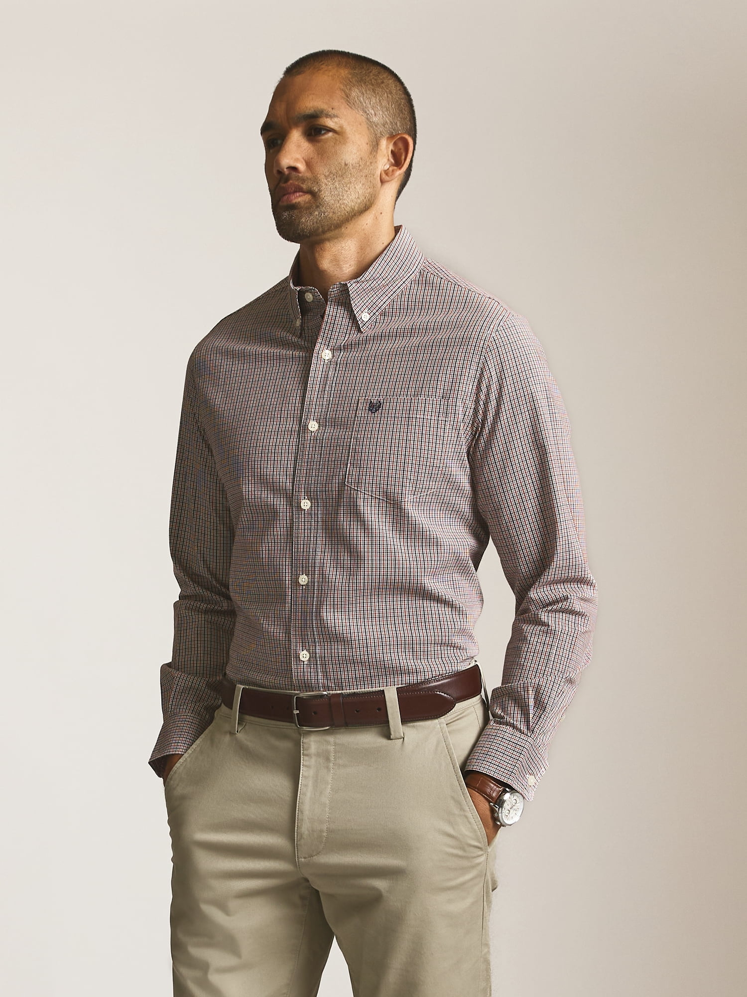 Chaps Men’s and Big Men’s Easy Care Long Sleeve Shirt, Sizes S–2XL