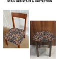 thumbnail image 3 of Dining Room Chair Seat Covers, Retro Paisley Flower Print Medieval European Victorian Royal Pattern Removable Stretch Chair Seat Cushion Slipcovers Protector for Holiday Party, Set of 6, 3 of 6