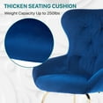 thumbnail image 5 of Furniture of America Jica Indoor Tufted Wingback Armchairs & Accent Chairs, Blue and Gold, 5 of 7
