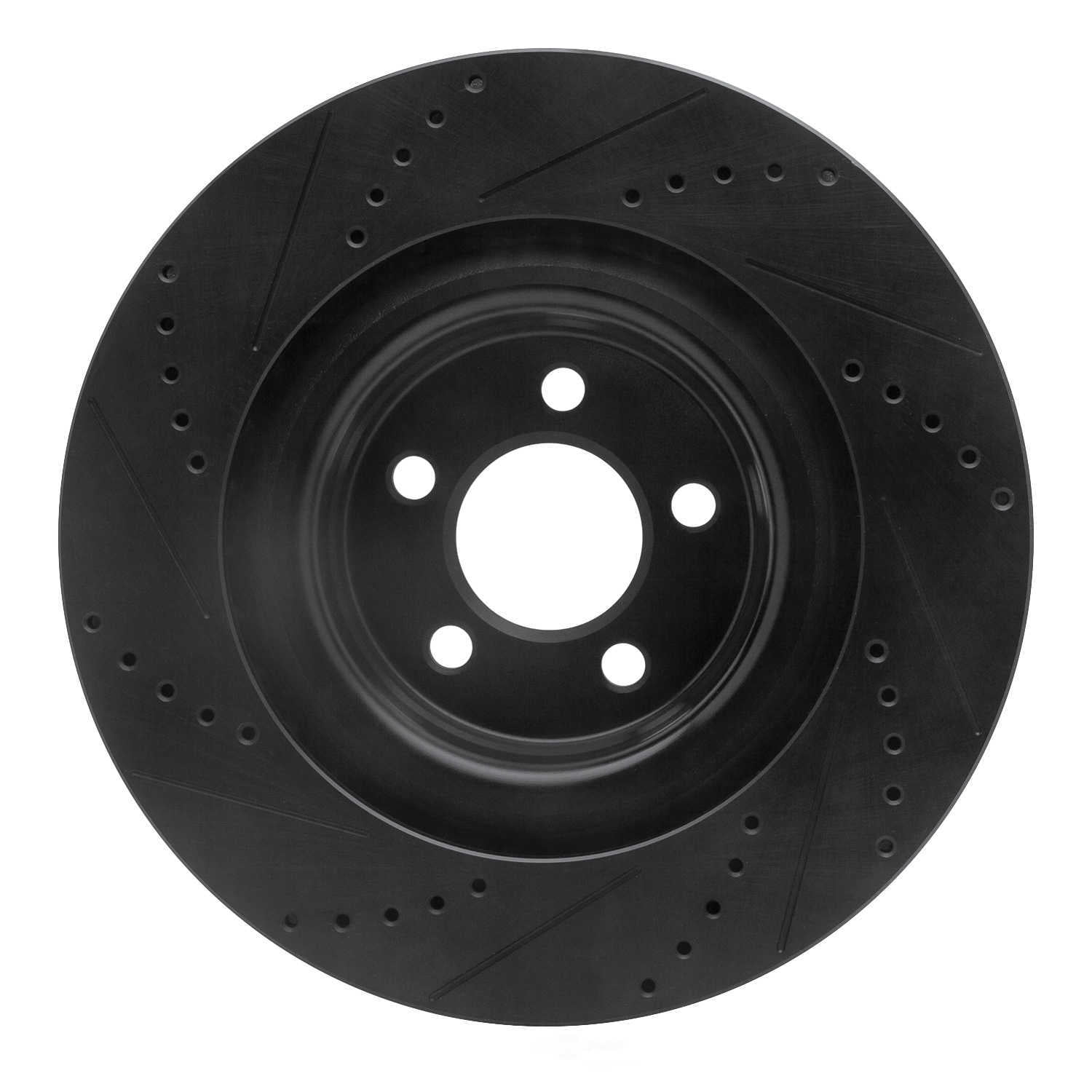 Dynamic Friction Company 633-39019L DFC Brake Rotor - Drilled And Slotted - Black