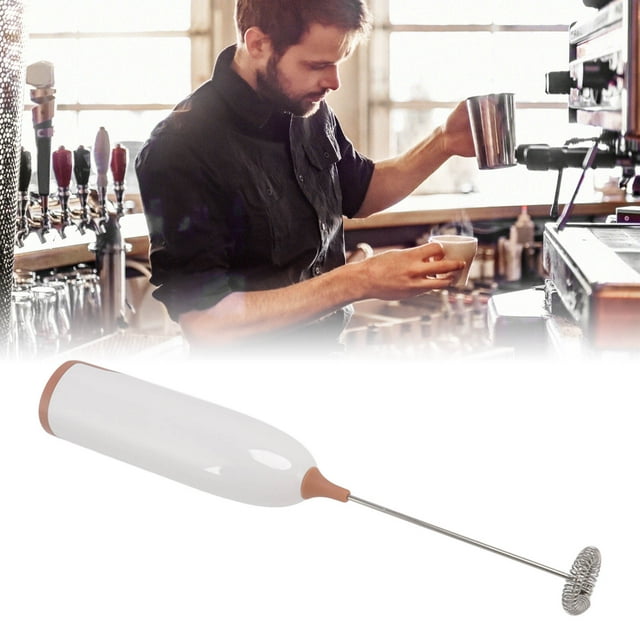 Milk Frother Handheld, Stainless Steel Automatic Handheld Milk Foam Frother Handheld Coffee Frother Handheld Quickly Produce Foam for Hot Chocolate, Milkshakes, Matcha, Mixed