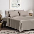 thumbnail image 4 of Lux Decor Collection Bed Sheets, High GSM 6 Piece Microfiber Cal King Sheets Set, 16" Deep Pocket Bed Sheet - Taupe, 4 of 6