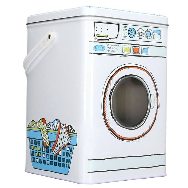 Washing Powder Container, Multifunctional Glossy Rounded Corners Powdered Laundry Detergent Container Iron Material for Storage