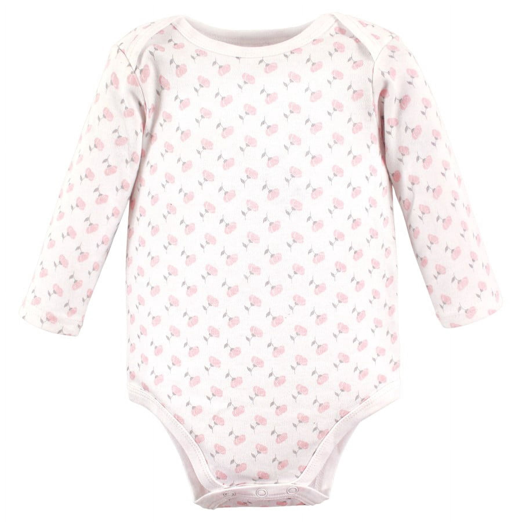 Hudson Baby Cotton Long-Sleeve Bodysuits, 3-Pack, Newborn- 24 Months