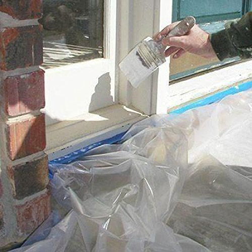 Five Pack 1 Box of 400 Feet Long by 12 Feet Wide TRM Manufacturing HD12 Weatherall Painters Plastic 0.31 Mil Clear Hi Density Sheeting 