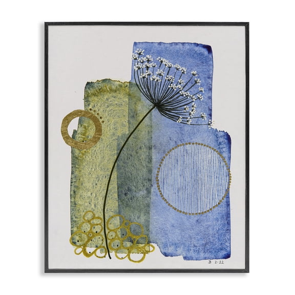 Stupell Industries Eclectic Modern Dandelion Sprig Black Framed Giclee Art, 11 x 14, by Jocelyn Benford