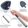thumbnail image 7 of STORGENER Windshield Cleaner Tool, 4 Washable Reusable Microfiber Pads, Extendable Long Handle, Auto Interior & Exterior Glass Wiper Kit for Office and Home, Gray, 7 of 7