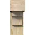 thumbnail image 2 of Ekena Millwork 8"W x 20"D x 20"H Westlake Block Rough Sawn Bracket w/ Offset Brace, Douglas Fir, 2 of 25