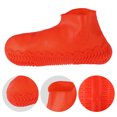 thumbnail image 4 of Unique Bargains Cubrezapatos de Silicona Unisex Cubre Botas de Lluvia Cubrezapatos de Lluvia Reutilizables Antideslizantes Rojo Talla S 1 Par Unique Bargains cubiertas de zapatos de ciclismo, 4 of 7
