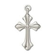 thumbnail image 1 of Sterling Silver 20" Unisex 1.5mm Box Chain Christian Radiating Cross Pendant Necklace, 1 of 2