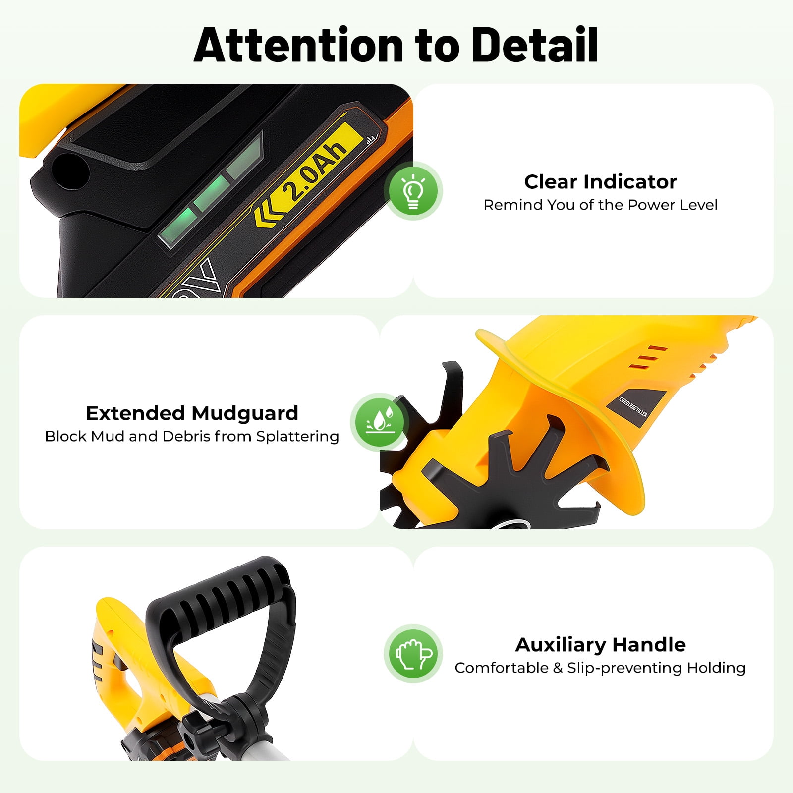 Battery Powered Tilling Machine, Handheld Electric Tilling Machine, Cordless Tilling Machine
