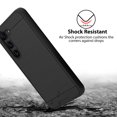 thumbnail image 2 of TJS for Samsung Galaxy S23 Phone Case, Dual Layer Brushed Finish Hard Inner Layer Armor Cover for Galaxy S23 (Black), 2 of 5