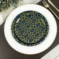 thumbnail image 4 of Balsa Circle 20 Disposable Navy Blue Plastic Dinner Salad Plates Gold Geometric Design Party Home Tableware, 4 of 8