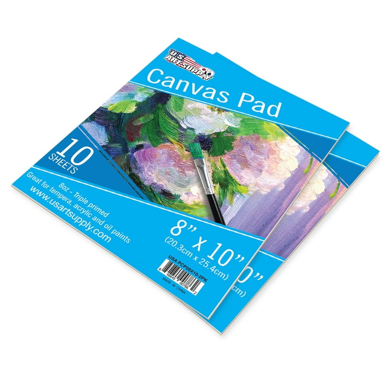 10 Sheet/pack Oil Acrylic Painting Canvas Pad Paper Book 280g