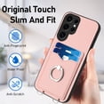 thumbnail image 6 of Wallet Case for Samsung Galaxy S23 Ultra, Stylish Ultra Slim PU Leather Card Slots Ring Stand Wrist Strap Shockproof Protective Thin Lightweight Back Case Cover for Samsung Galaxy S23 Ultra, Rosegold, 6 of 7