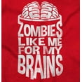 thumbnail image 2 of Funny Zombies Like Me For My Brains Boys Kids T Shirt Tees Tops Teen Brisco Brands L, 2 of 6