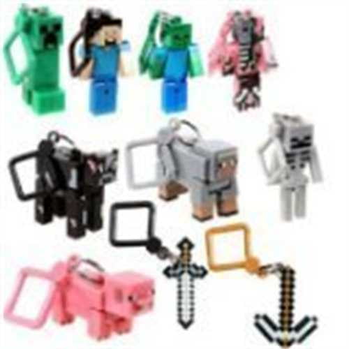 J!NX Minecraft Toy Action Figure Hanger Set Kingfansion (3-Inch 10-Piece) Series 1
