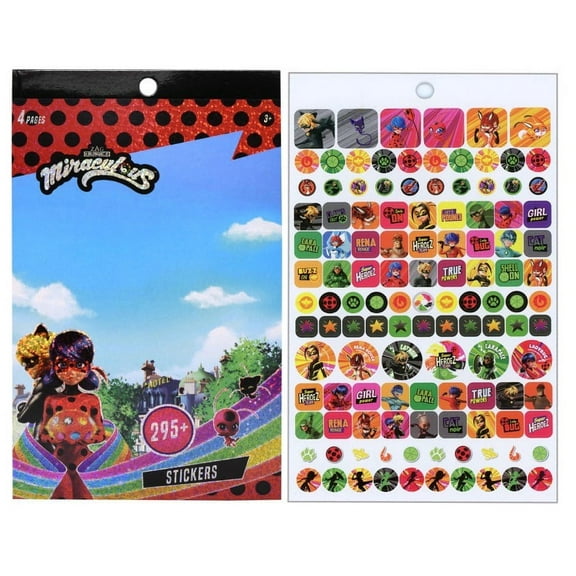 Miraculous Ladybug 4 Sheet Foil Cover Sticker Pad, 200