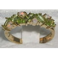 thumbnail image 2 of LBG British Made 9k Yellow Gold Natural Peridot & Opal Womens Eternity Ring - 33 size options, 2 of 5