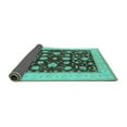 thumbnail image 2 of Ahgly Company Indoor Square Oriental Turquoise Blue Industrial Area Rugs, 6' Square, 2 of 4