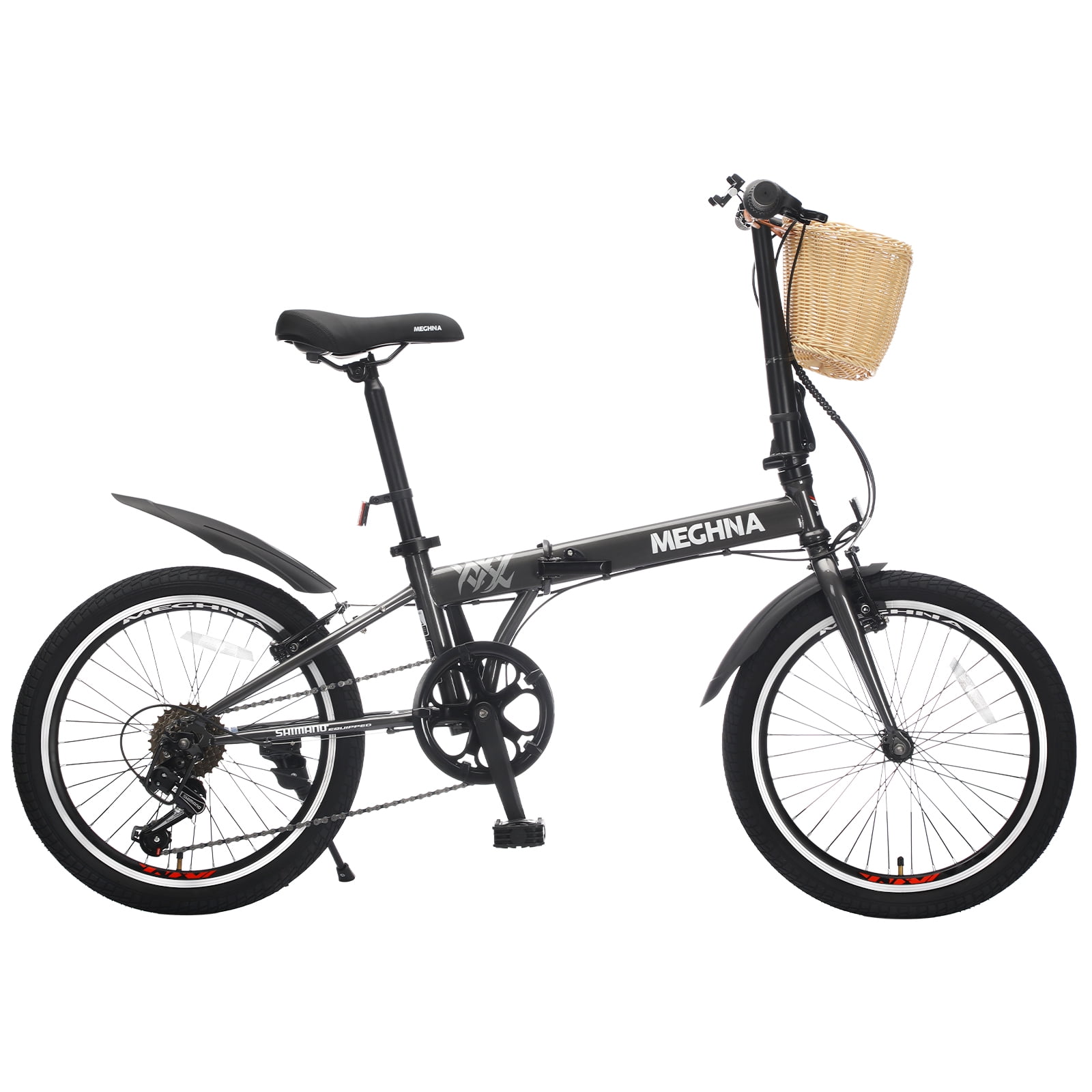 Ambifirner Folding Bike for Adults, 20 inch Foldable Bike 6 Speed, Lightweight Bicycle, Portable Fold Up Bike Men Women Teenagers City Commuters, 90% Pre-Assembled