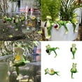 thumbnail image 2 of CIYISON Miniature Frogs Garden Statue Flower Pot Hangers Ornament Resins Frogs Figurines Plant Pot Decorations for Yard Outside, 2 of 12