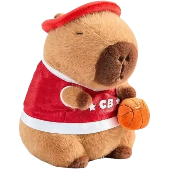 Cute Capybara Plush Toy Soccer Soft Plush Toy Cute Kids Gift Brown 9 inch