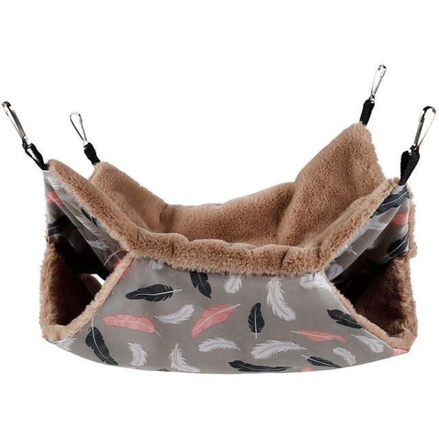 Ferret Chinchilla Hammock, 34X34Cm Small Pet Hammock Rabbit Hammock Soft Double Layer Hammock For Hamster Chinchilla Guinea Pig Rat Mouse Squirrel Hedgehog Small Animal