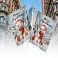 thumbnail image 4 of Merry Christmas Poodle Enjoys Woofmas Winter Xmas Holiday House Flag 28x40in Double Sided Poodles Dog Lover Gifts Idea Outdoor Decor - 02022, 4 of 5