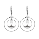 thumbnail image 1 of Creo imposible negro blanco citar Los pendientes cuelgan del aro de la joyería del círculo de la gota Unbranded M, 1 of 3