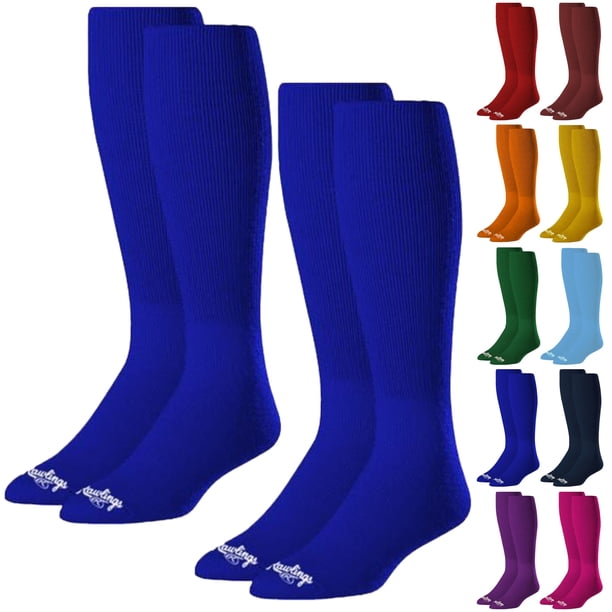 Calcetas de Béisbol y Softbol Rawlings 2 Pares Azul Real Medianas