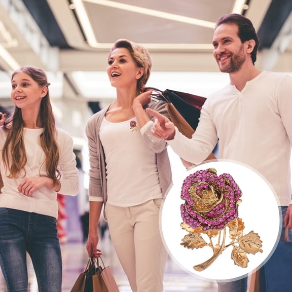 NICEXMAS 1Pc Rose Breastpin Brooch Fashion Accessory for Clothing Decoration