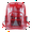 Red, variant on SANMADROLA Clear Backpack, Heavy Duty PVC Transparent Backpack Stadium approved with Reinforced Strap School Bookbag for School, Workplace, Stadium, Travel, Security, Festival, College (Black)