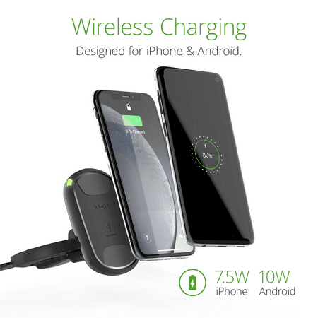 iOttie - iTap 2 10W Qi Certified Wireless Charging Pad for iPhone/Android - Black
