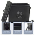 thumbnail image 3 of AuldHome Design Retro Dog Food Canister (Black); Modern Farmhouse Style Storage Bin for Pet Food, 3 of 9