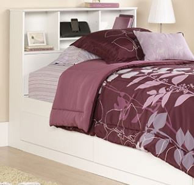 Mainstays Mates Storage Bed with Bookcase Headboard, Twin, Soft White - image 3 of 4