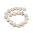 thumbnail image 2 of Lentil Dyed Lava Rock Beads Strands Beige 20x7mm Hole: 1mm about 19pcs/strand 15.3 inch, 2 of 3