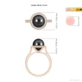 thumbnail image 4 of ANGARA Tahitian Cultured Pearl Halo Ring with Milgrain in 14K Rose Gold for Women | June Birthstone, Birthday, Anniversary, Jewelry Gift for Women | Natural Pearl Ring, 4 of 5