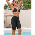 thumbnail image 5 of Alove Womens Solid 5" Regular Swim Shorts Wave Edge Swimming Bottom with Two Pockets Side, 5 of 6