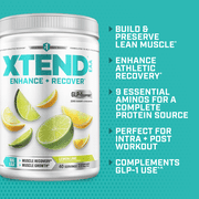 XTEND EAA Post-Workout Powder, for Muscle Recovery, Sugar-Free, Lemon Lime, 40 Servings