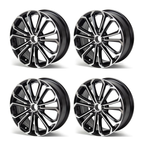 4 Pack 17" Black Replacement Wheel Rim 17x7 Inch for Toyota Corolla 2014-2016, 75152B OEM Design