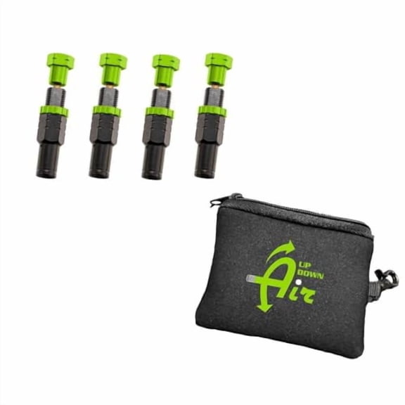 Vehicle Systems 4 Piece Adjustable Tire Deflator Kit & Storage Bag - (PSI 10-30 Lbs.) - Quick, Precise Air Down - Trucks, Cars, SUV, RV's, UTV's